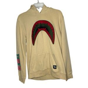 Eternity BC/AD TanShark Mouth Hoodie. Drip Logo On Sleeve. Size X-Large.